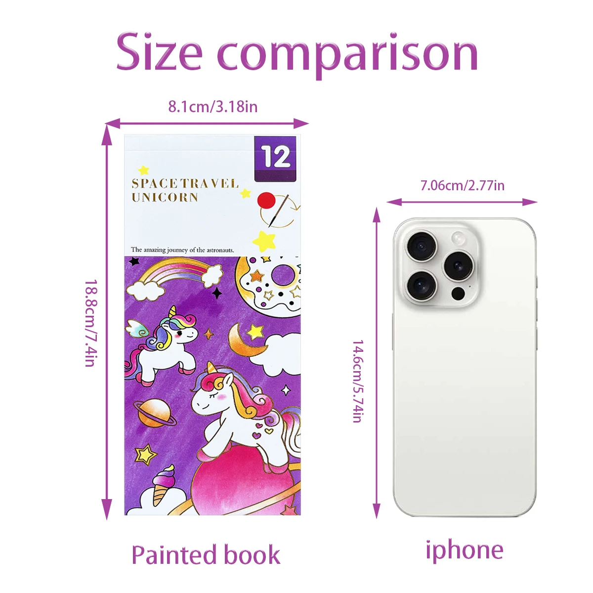 5 - Set Kids Watercolor Picture Book: Flower Fairy, Forest, Space, Mermaid Themes - 12 Pages Each, Fun Painting Kit for Children