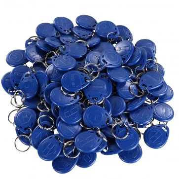 125KHz short-range RFID electronic ID card tag keychain access control elevator card read-only blue (100 pieces per pack)