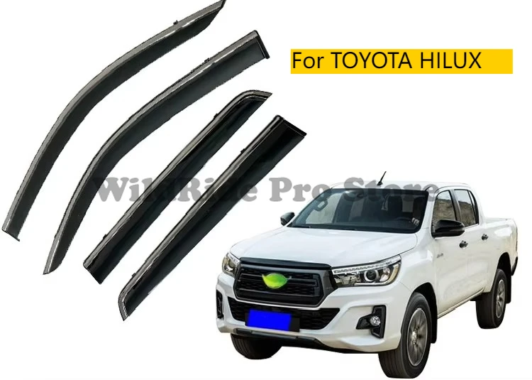 

HIGH QUALITY Car Window Visor Deflector, Sun and Rain Visor Shade for TOYOTA HILUX