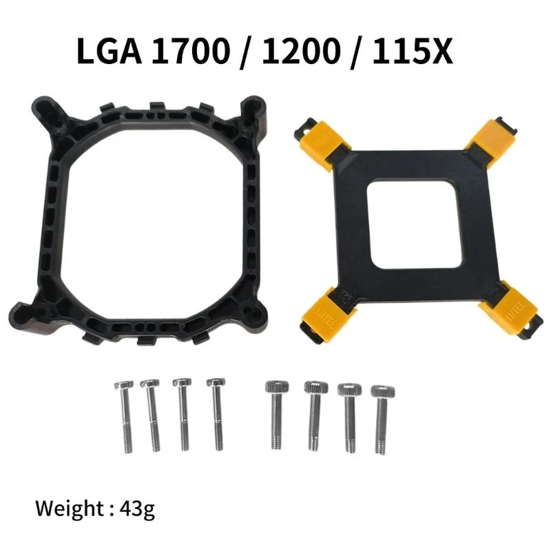 

CPU Cooler Fan Bracket Kit with Mounting Screws for LGA 1150 1151 1155 1156 1366 1700 Cooling Fans Repair Part
