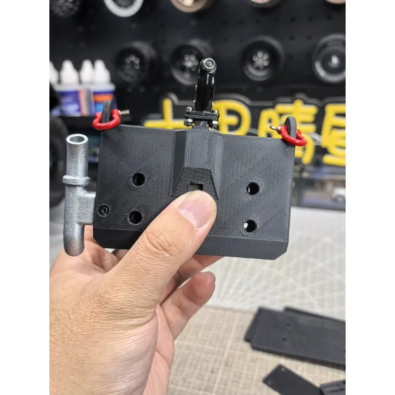 Rear Tow Hitch Assembly, Trailer Hitch Mounting Bracket & Rear Crossmember Extension Kit for RGT EX86160 1:10 LC79 RC Crawler