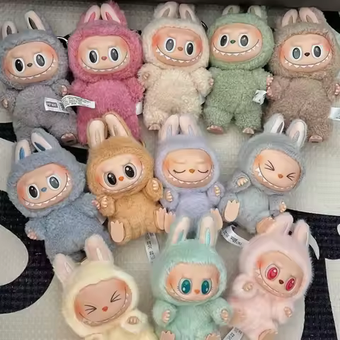 Cute Labubu Plush Doll Keychain The Monsters Box Toy New Vinyl Doll Kawaii Backpack Pendant Decoration and Protective Case Gifts - AliExpress 201355758