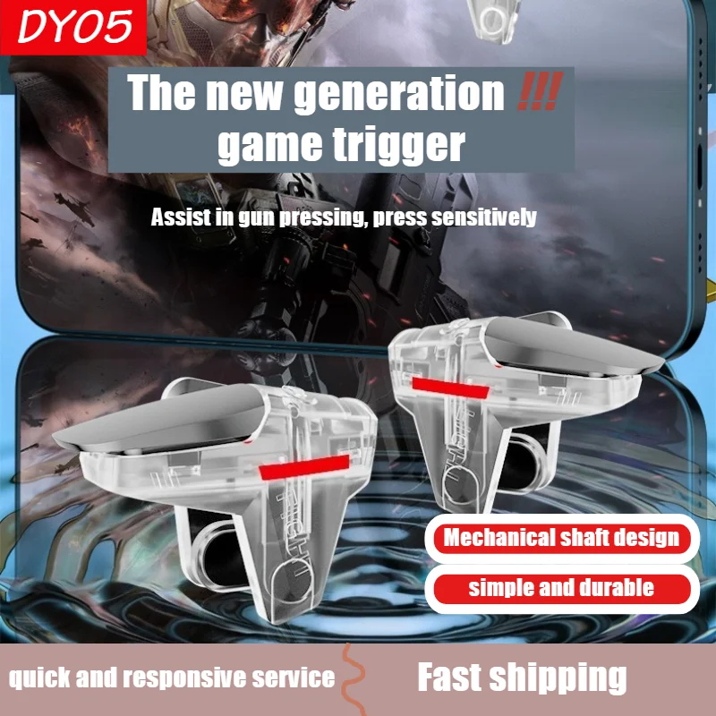 

DY05 NEW 4 Fingers Gamepad Controller for PUBG Game Mobile Phone Gamepad Trigger Joystick Shooter Fire Button for IPhone Android