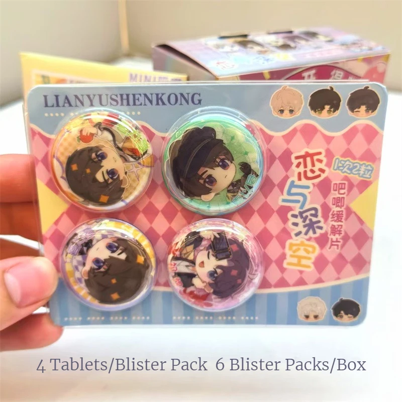 4 قطعة/6 أقراص الحب والمساحة العميقة لطيف شارة صغيرة صندوق أعمى سيلوس رافاييل زين كازيفير كاليب أنيمي تأثيري بروش صندوق مفاجأة #2