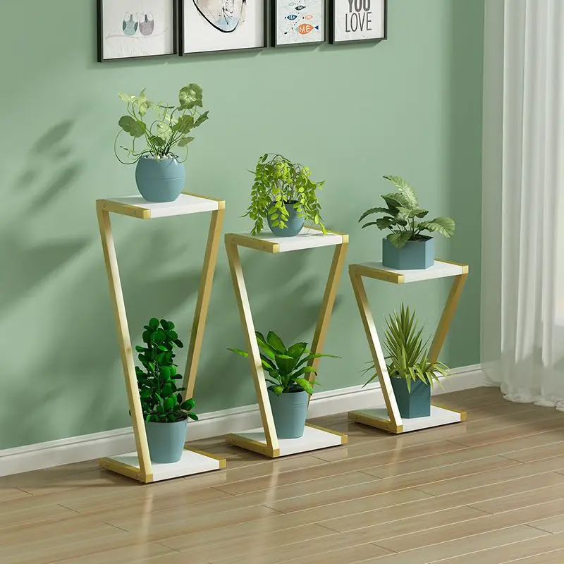 

Light Luxury Flower Rack Multi-layer Living Room Flower Pot Storage Rack Balcony Floor-standing Simple Nordic Display Rack