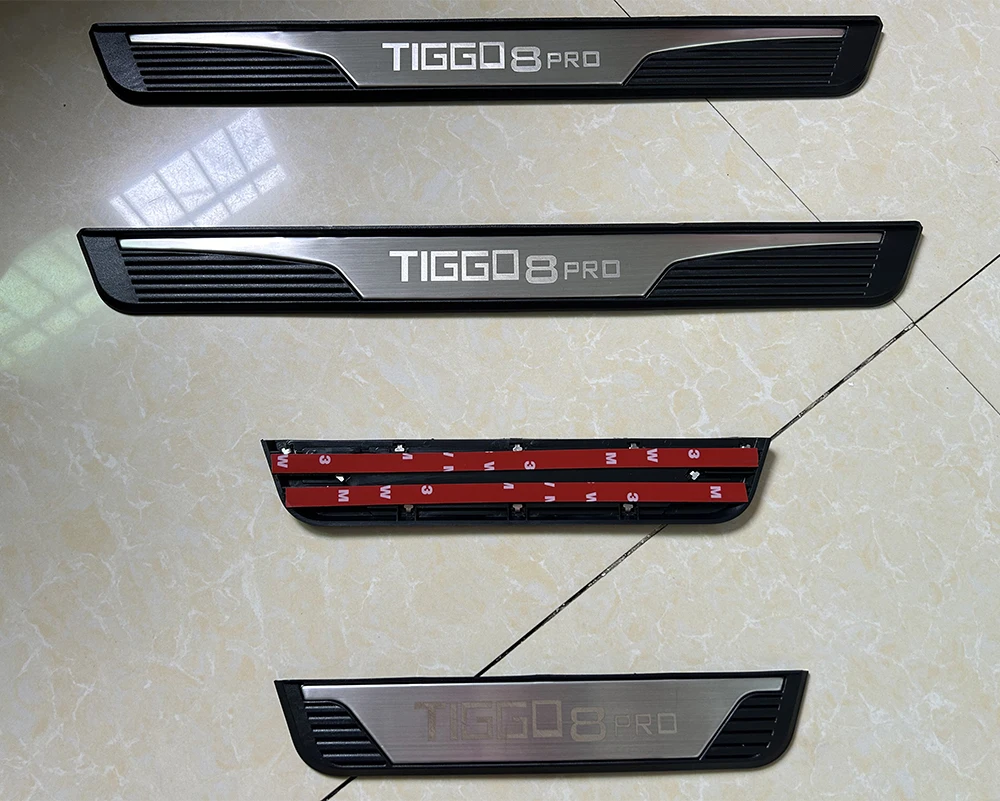 Fit Chery CAOACHERY Chirey TIGGO8 PRO TIGGO 8 2024 2022 Door Sill Scuff Plate Pedal Stainless Steel Pad Guard Car Accessories