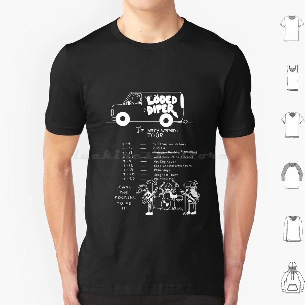 Loded Diper Tour ( White ) T Shirt Cotton Men Women DIY Print Loded Diper Loded Diper Logo Loded Diper Van Loded Diper Band