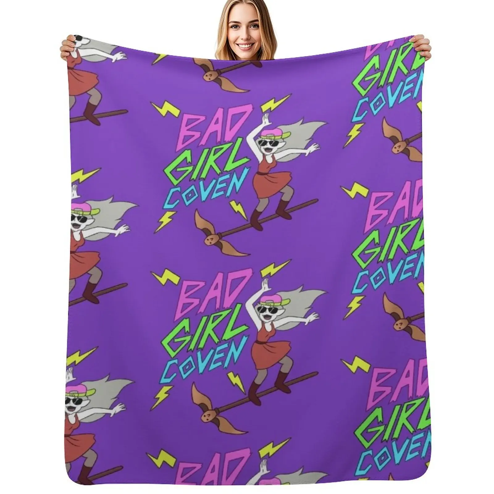 Bad Girl Coven Throw Blanket Easy Care Comfortable Blanket for Couch
