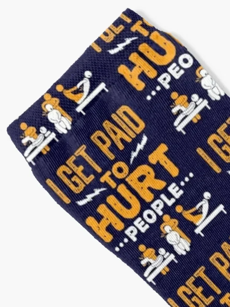 Physical Therapist Funny I Get Paid To Hurt People Socks New year's tennis Socks Women's Men's