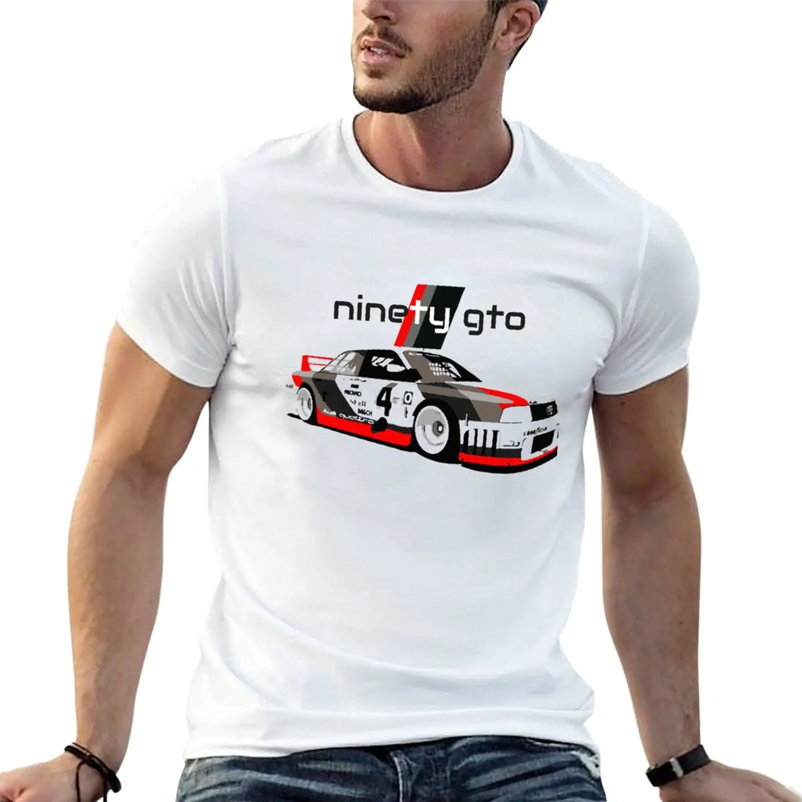 1989 90 quattro IMSA GTO Race Car T-Shirt kawaii clothes Blouse customized t shirts men clothing