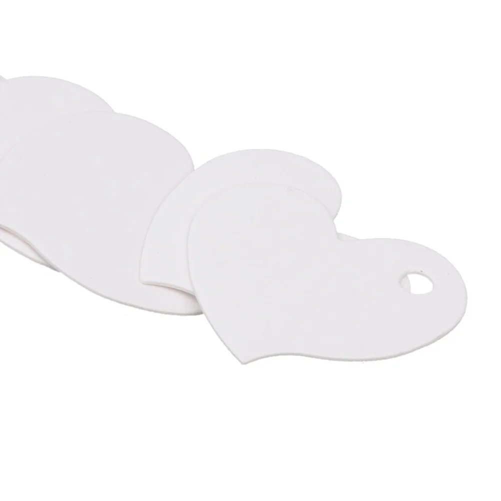 100 قطعة على شكل قلب كرافت ورقة العلامات فارغة لتقوم بها بنفسك ملصقات الهدايا الكمال الزفاف استحمام الطفل شكرا لك بطاقات الإشارات المرجعية مع الطبيعية