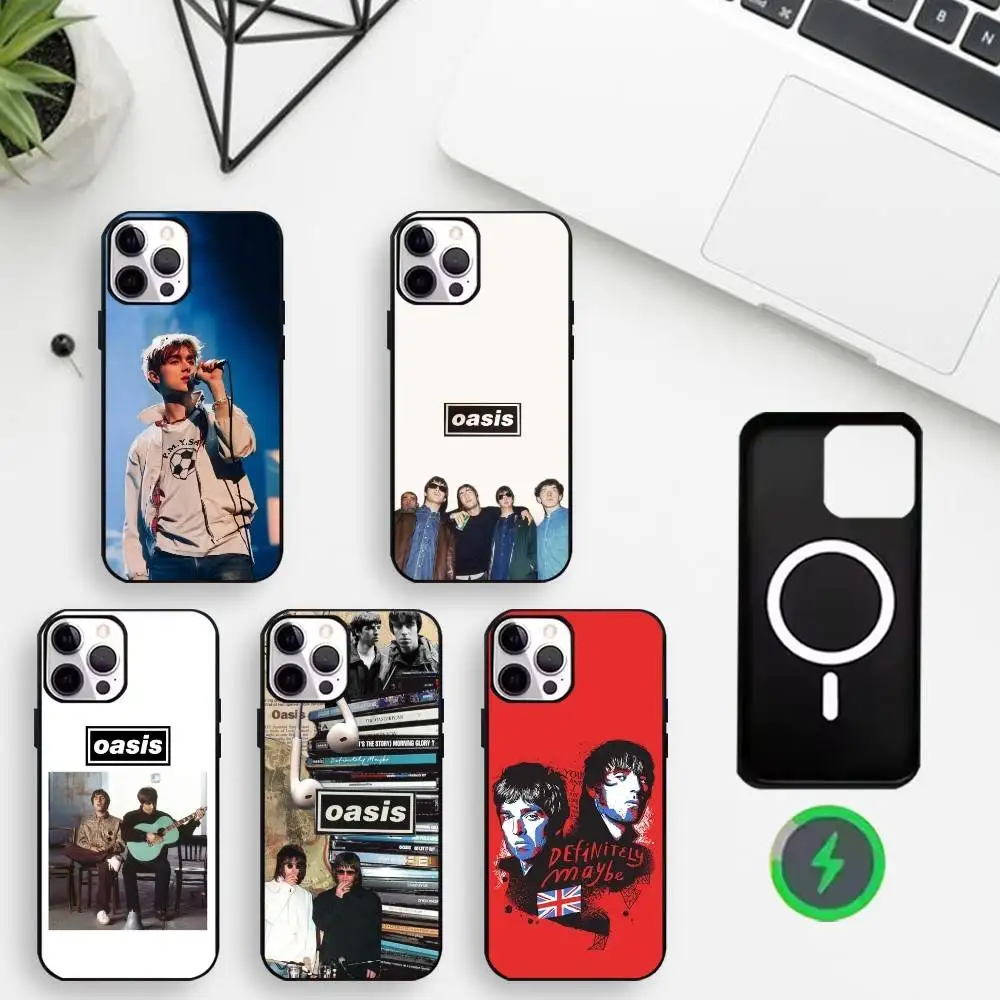 

Rock Band O-Oasis Phone Case For iPhone17,16,15,14,13,12,Wireless charging protective case soft cover