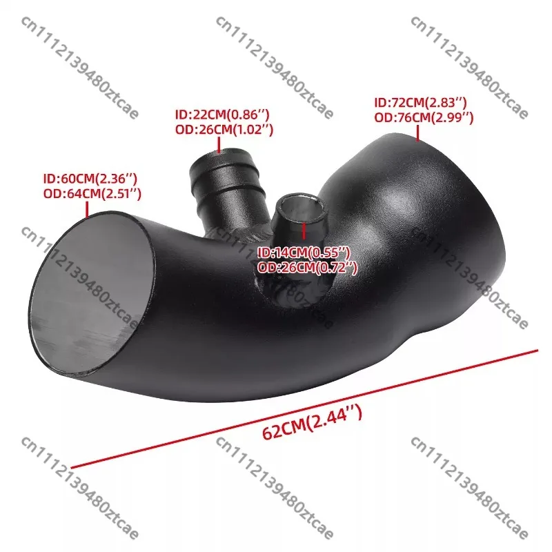 Turbo Modified Silicone Intake Hose, Car Boost Intercooler Connecting Tube, High Pressure & Temperature Resistant Intake Pipe