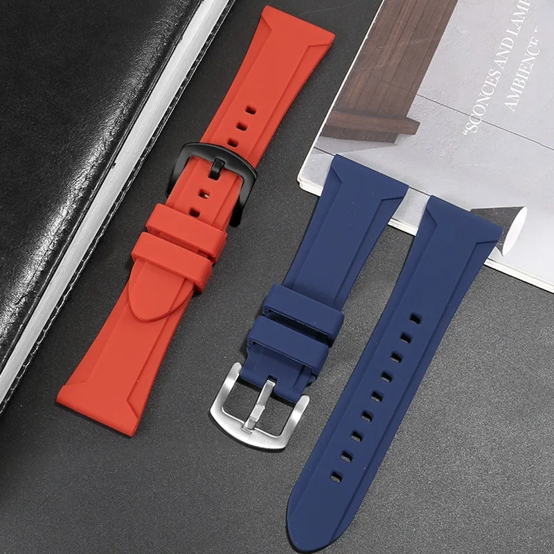 Silicone Watch Band for Panerai SUBMERSIBLE PAM 441 Belt for Rolex Soft Rubber Strap 22mm 24mm 26mm Sport Bracelet Accessories