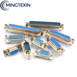 DB9 DB15 DB25 DB37/9/15/25/37 Pin dritto 180 gradi maschio femmina spina D-sub PCB connettore di montaggio DP9 DP15 DP25 DP37