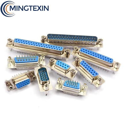 DB9 DB15 DB25 DB37/9/15/25/37 Pin Straight 180 Degree Male Female Plug D-sub PCB Mounting Connector DP9 DP15 DP25 DP37