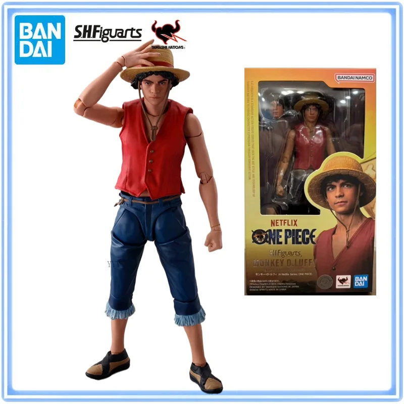 

Original Bandai One Piece SHF Luffy S.H.Figuarts Monkey D. Luffy A Netflix Series Live Action Figures Active Joints Model