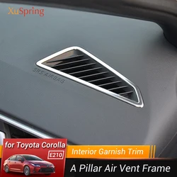 Garniture de lunette de sortie d'air de pilier A de voiture, autocollants de cadre, garniture intérieure pour Toyota CorTrust2019, 2020, 2021, 2022, E210, 12TH, LHD