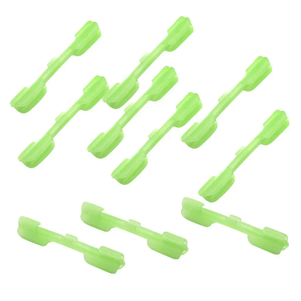 2-4pack 10pcs Fluorescent Glow Stick Clip Fishing Rod Clips Small M