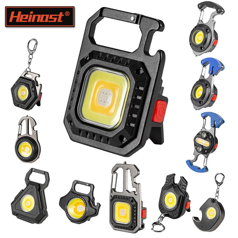 Mini LED 1800LM Flashlight Keychain Light Multifunctional Portable COB Camping Lamps USB Charging Work Lights Fishing Lanterna