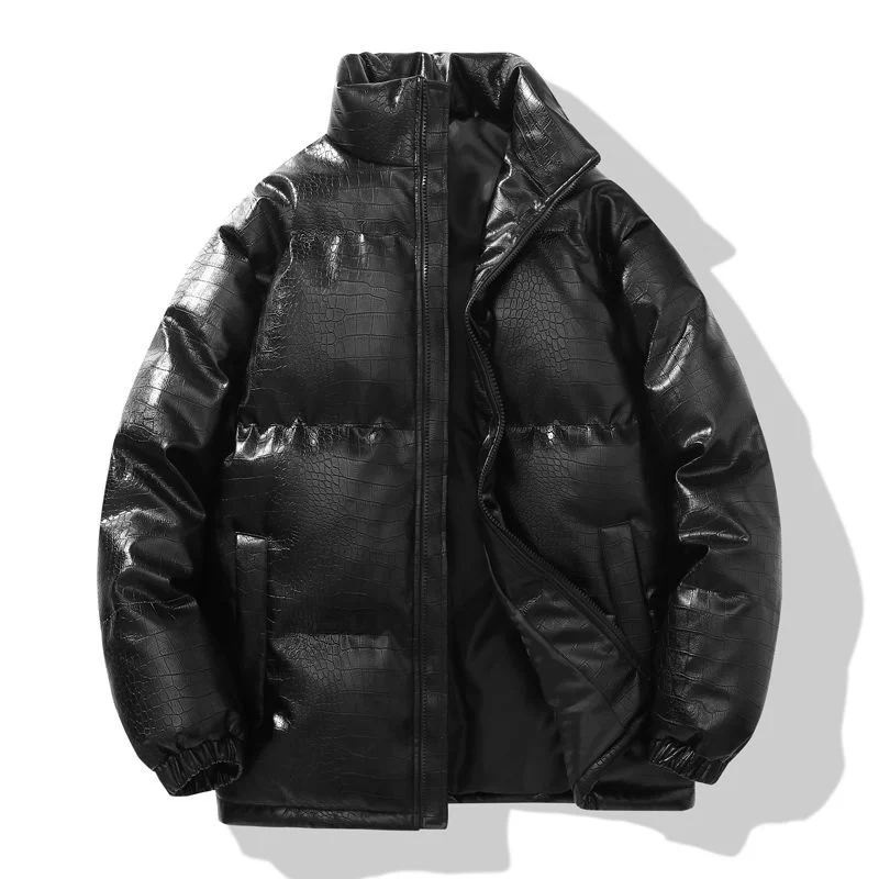 

Winter Fashion Solid Color Waterproof Thickened Warm Cotton-Padded Jacket Men's Casual Loose Sports Plus Size High Quality Coat