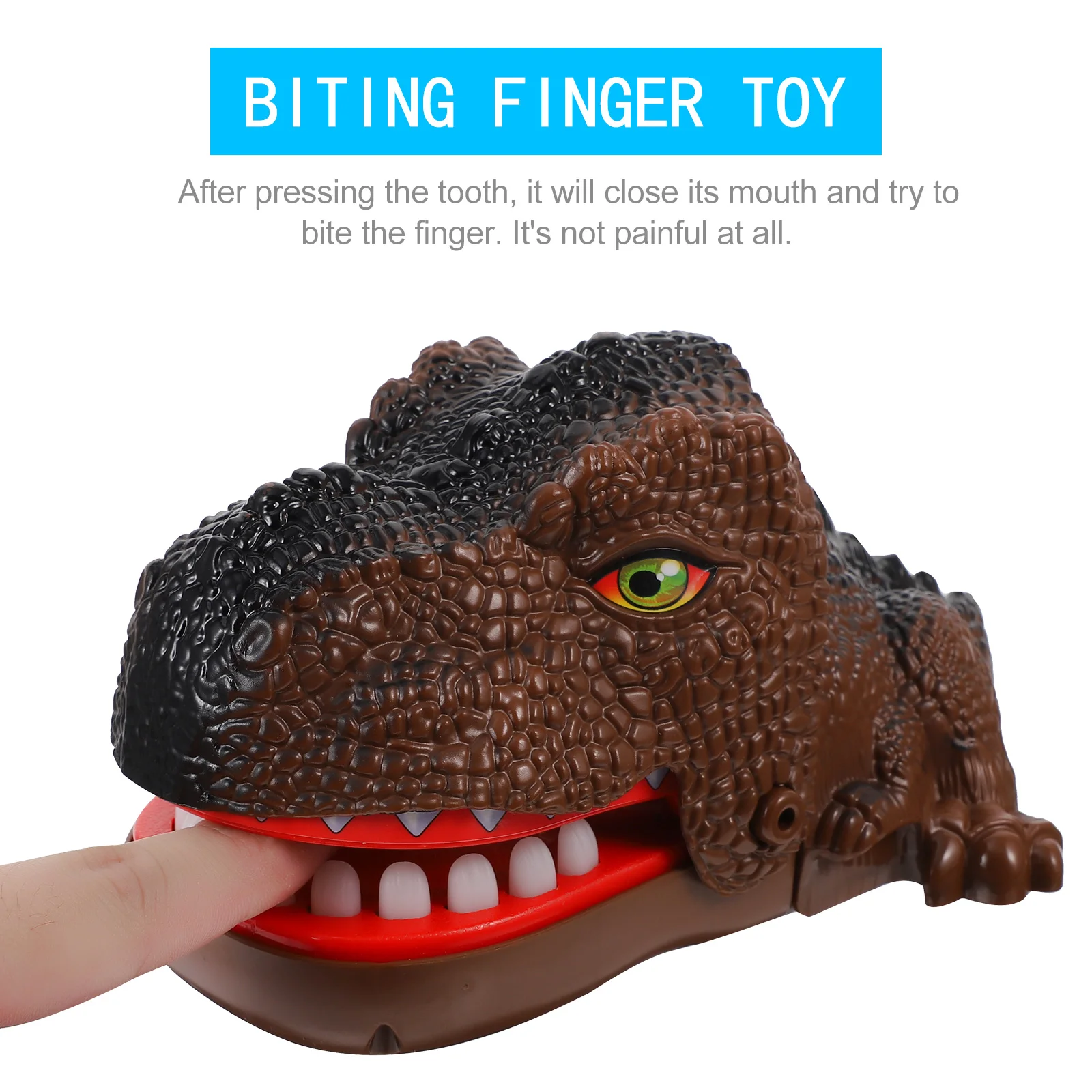 Finger Biting Toys Crocodile Bite Game Dinosaur Mouth Hippo Dentist Toddler Funny Rubber Animal Classic Child