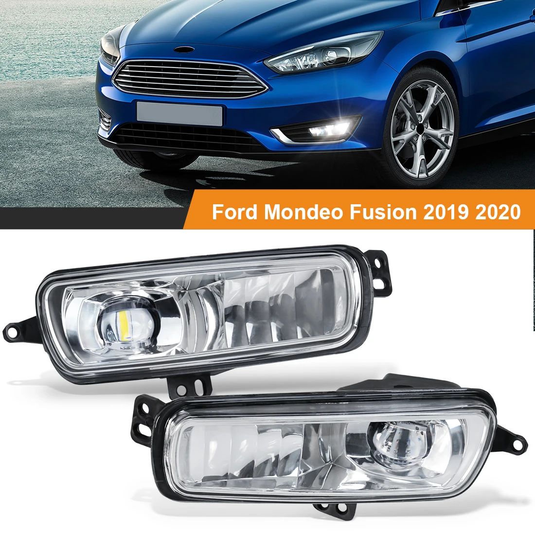 

Daytime Running Light For Ford Focus MK3 2015 2016 2017 2018 LED Fog Lamp Front Bumper White Headlight Car Accessories 12V