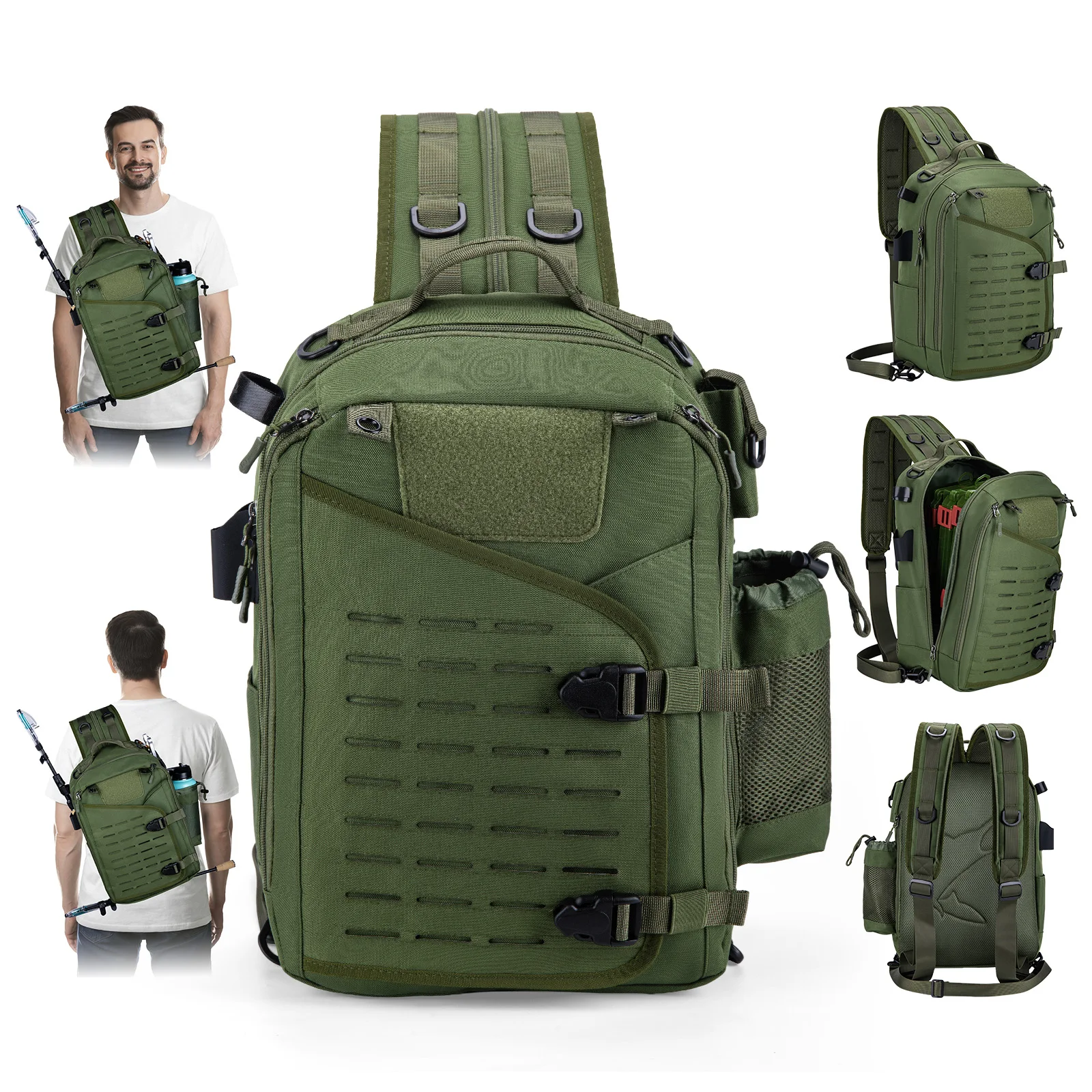 Goture 900D Oxford cloth Outdoor Fishing Bag With 3box,Multifunctional camping Bag Hiking Bags Water-Repellent Tackle Backpack
