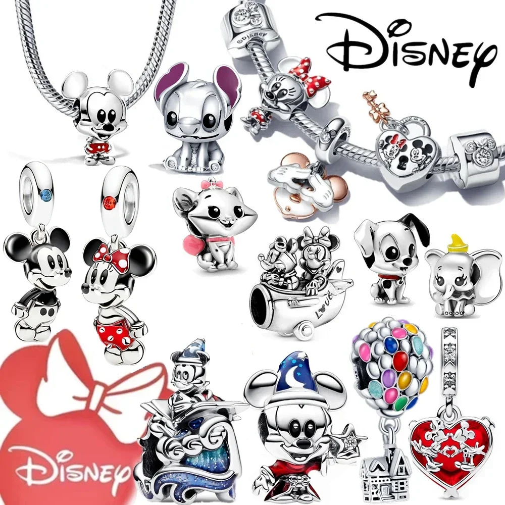 Potdemie Disney Stitch Geburtstagstorte, Silber 925, Charms für Pandora-Charms, Original-Armbandperlen für Damen, Schmuckherstellung