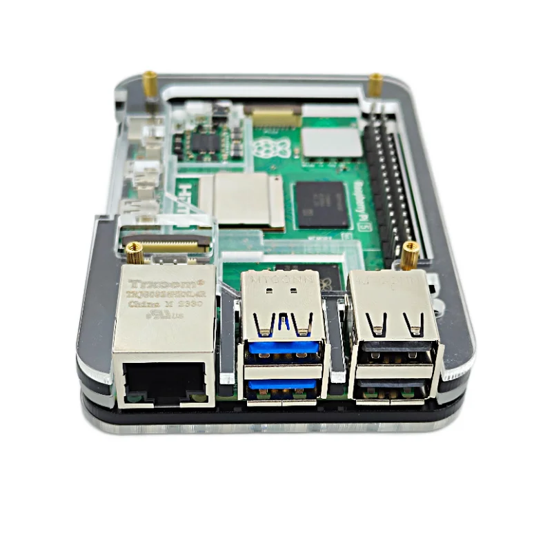 Raspberry Pi 5 Shell 5-Layer Acrylic Protective Shell Supports the Installation of Official Fans and Extensions