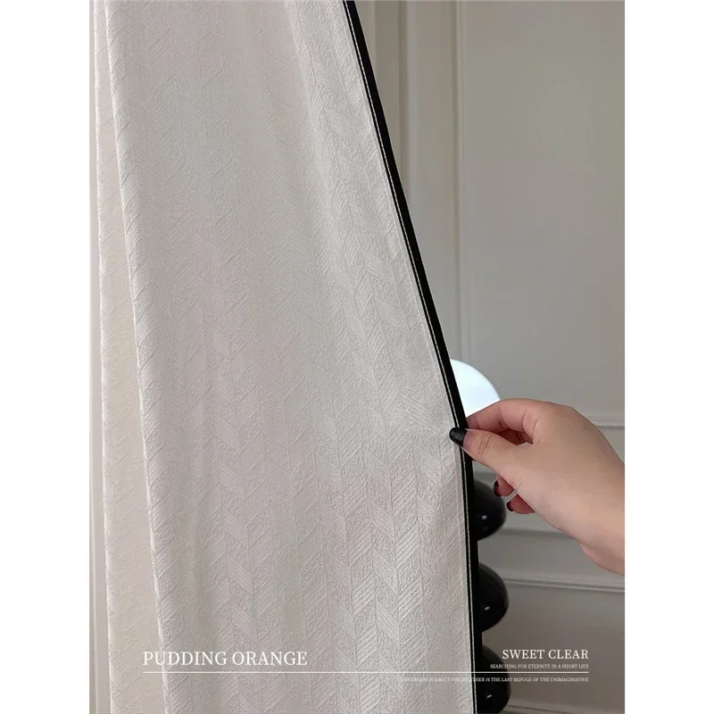 

French Flower Diamond Yarn Living Room bedroom New Embossed Jacquard Tulle Opaque Shading Solid Color Window Screen