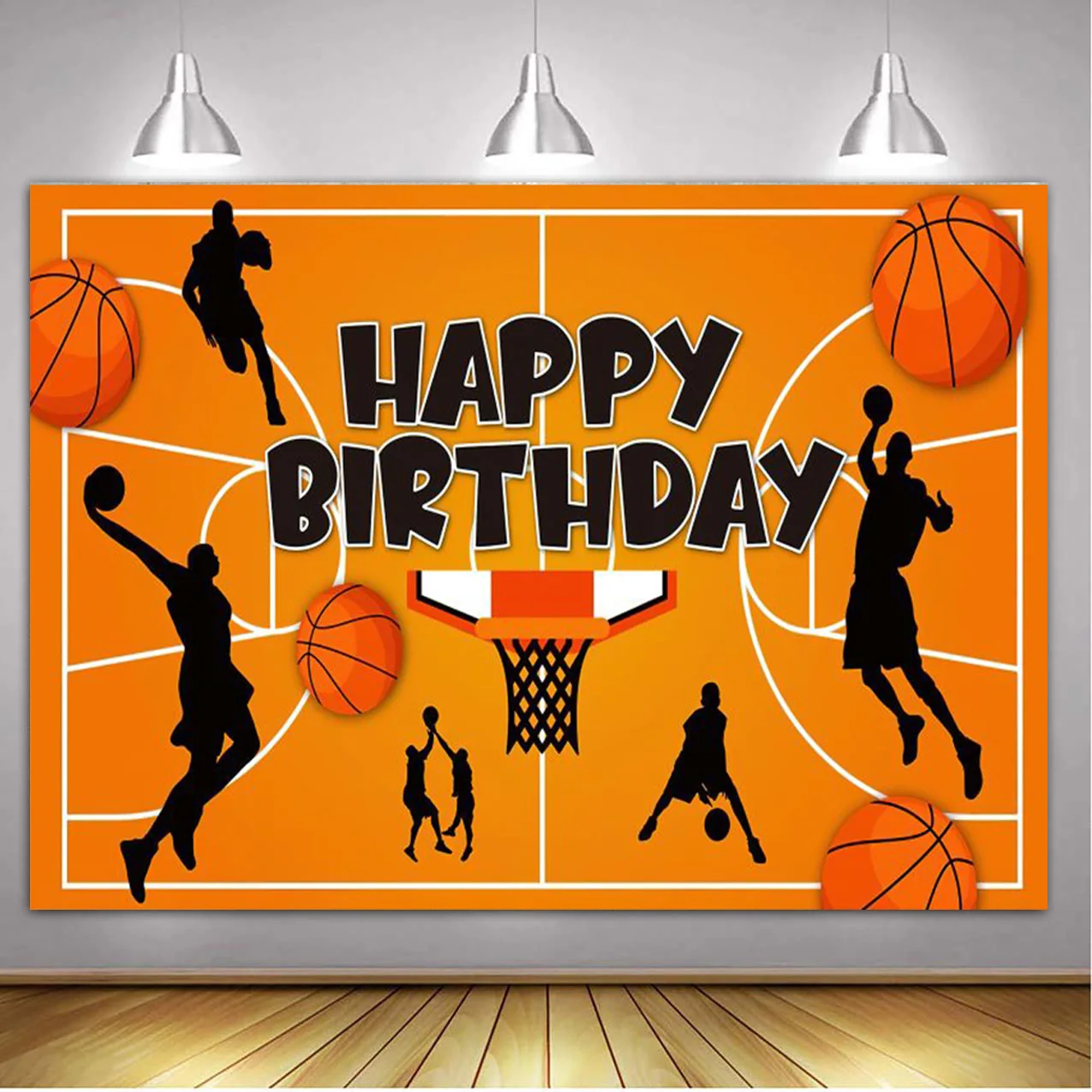 Basketball Field Stadium Boy Birthday Party Decor Sports Game Theme Background Photography Backdrop Studio Poster Banner