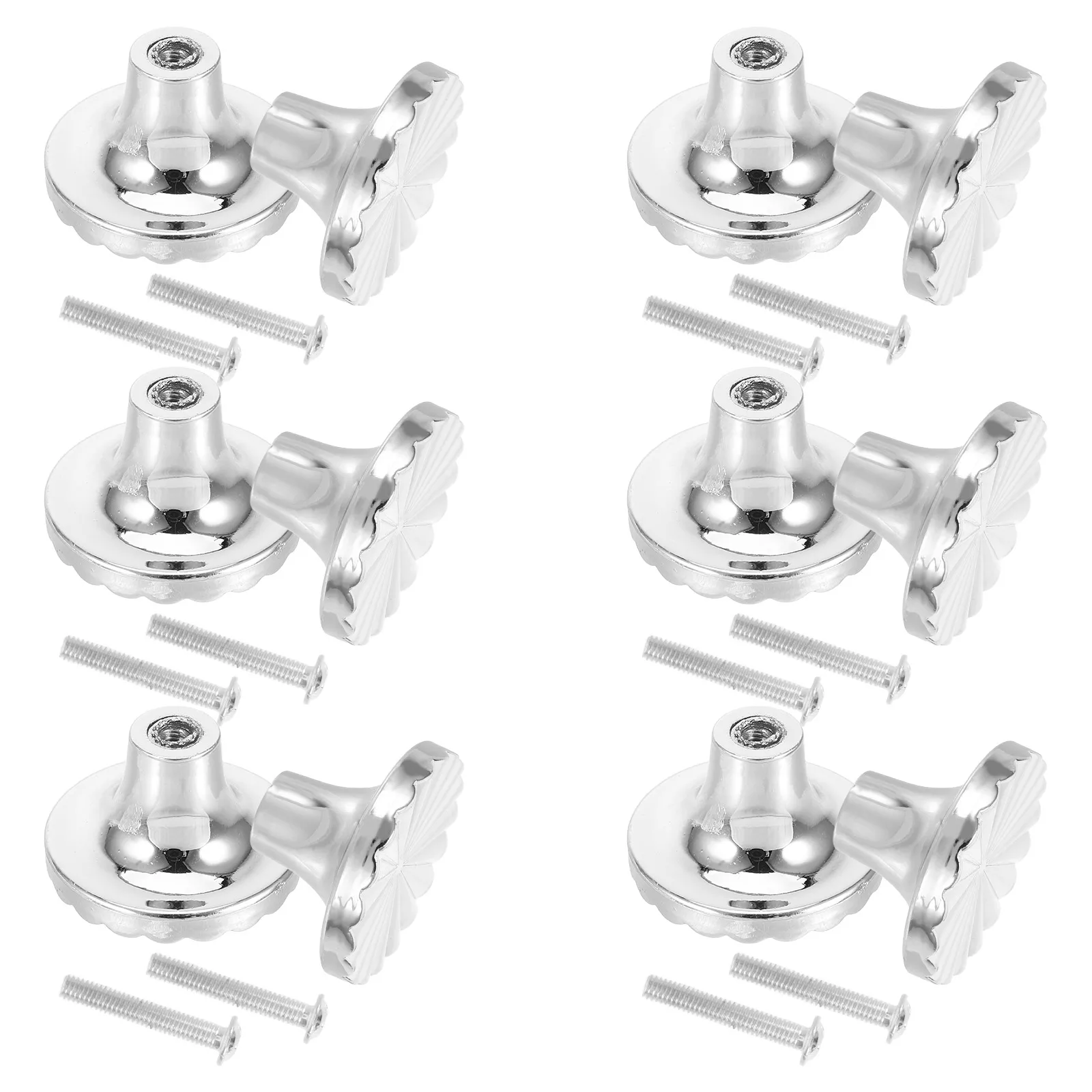 

12 Pcs Cabinet Door Handle Drawer Pulls for Dresser niture Knobs Abs Plastic Wardrobe Sideboard Hardware Silver Circular