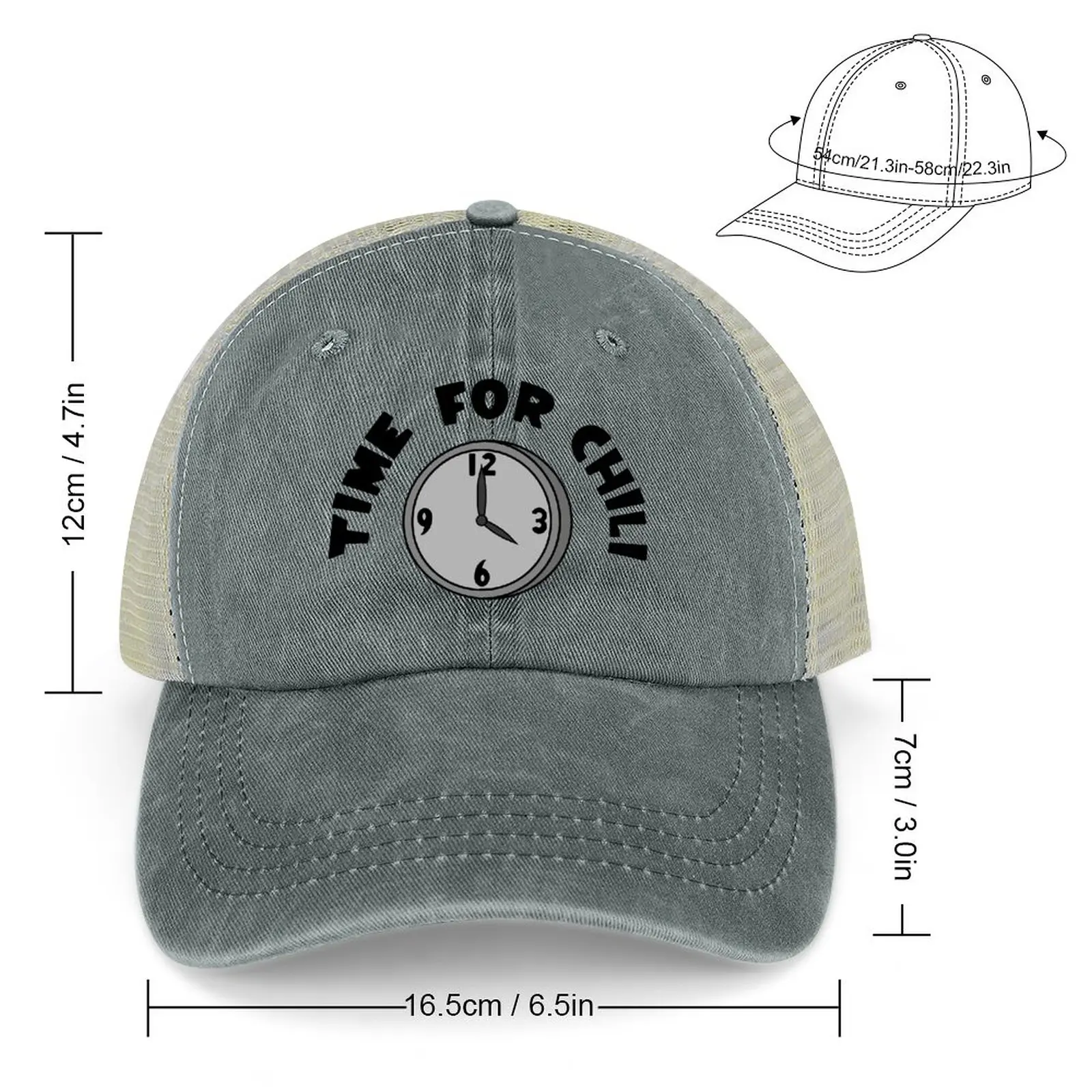 Time for Chili [Roufxis-Rb] Cowboy Hat Military Cap Man Sunhat Hat Women Men'S