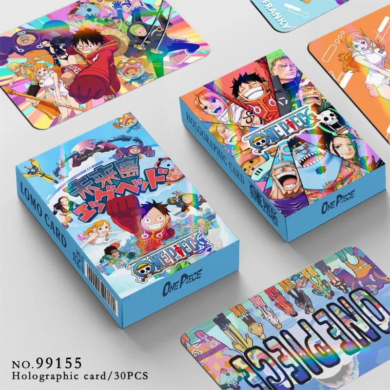 30 piezas de una pieza de tarjeta LOMO de doble cara, tarjeta Flash periférica pirata de animación, tarjeta de colección de tarjetas de felicitación en caja