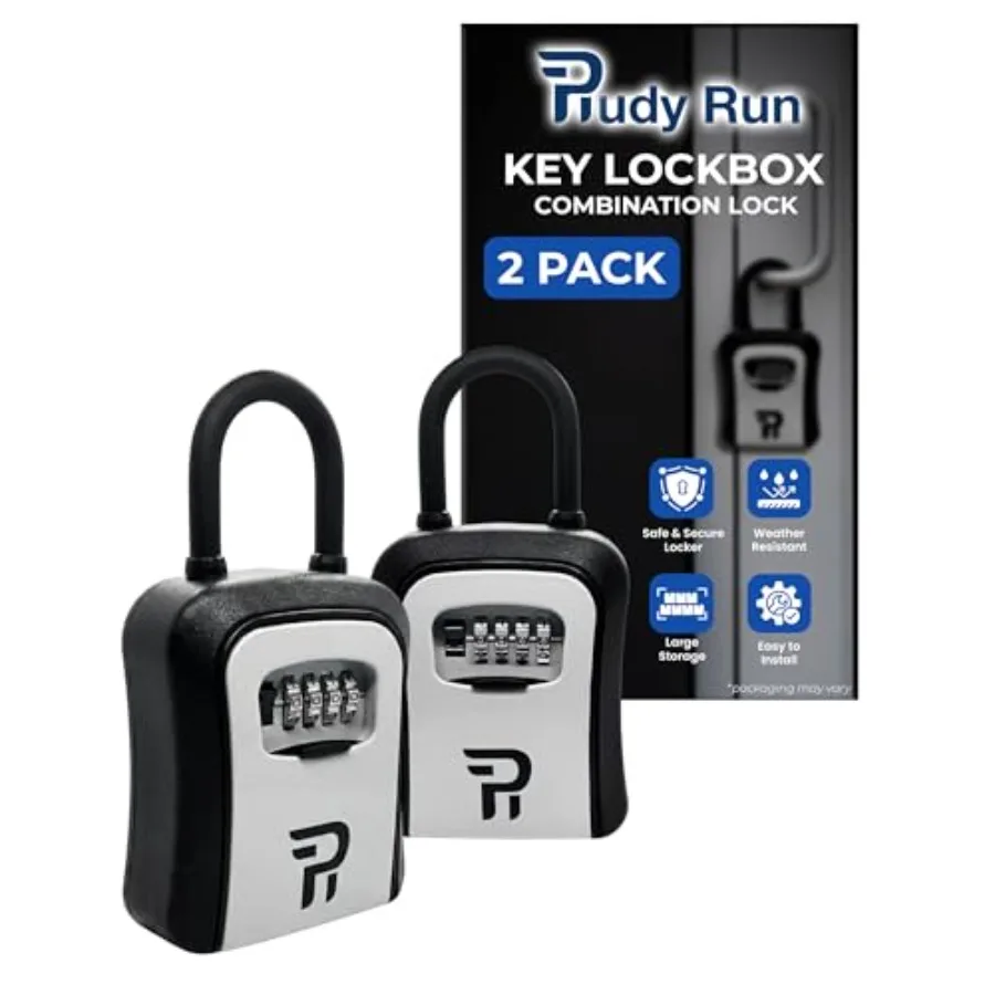 

Key Lock Box for Outside Small Outdoor Lockbox for Keys with Code 4-Digit Combination Hidden Safe to Hide a Key Outside Portabl