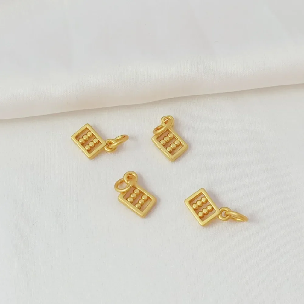 

Ancient Method Gold Accessory 18K Gold-plated, Auspicious Star Shining, Peace Joy Abacus Pendant DIY Bracelet Necklace Pendant