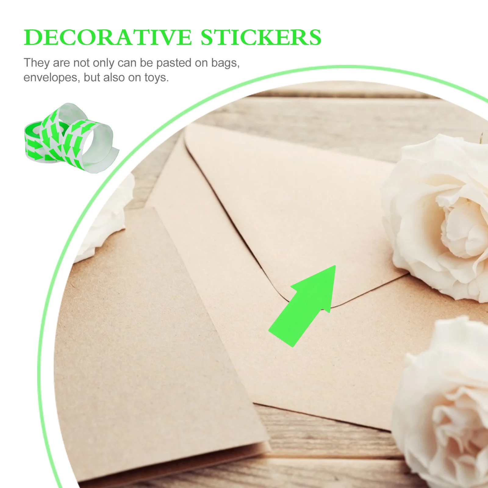 

1 Roll Fluorescent Arrow Stickers Bright Adhesive Labels Diy Craft Decorative Warning Direction Labels For Bags Envelopes