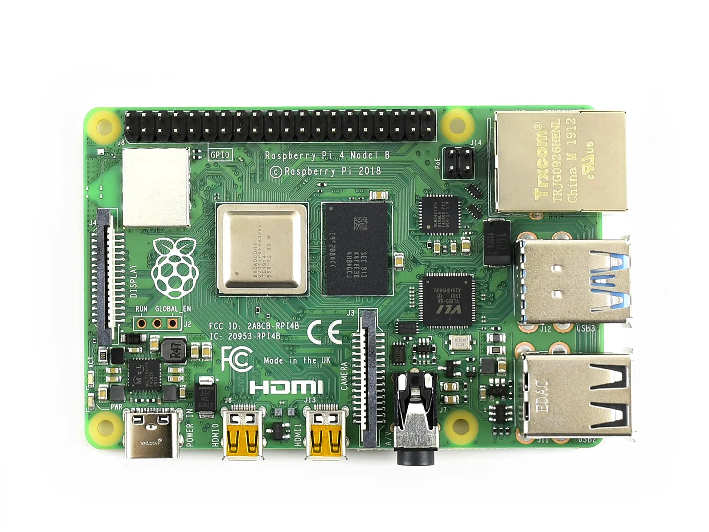 

Raspberry Pi 4 Модель B 2G/4G/8 ГБ ОЗУ 64 бит 1,5 ГГц четырехъядерный процессор Gigabit ETH Bluetooth 5,0 двухдиапазонный WiFi