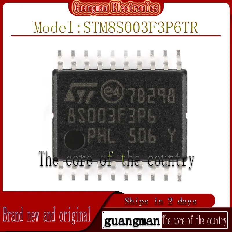 

50PCS STM8S003F3P6 8S003F3P6 Brand New Original TSSOP-20 16MHz/8KB flash/8-bit microcontroller MCU