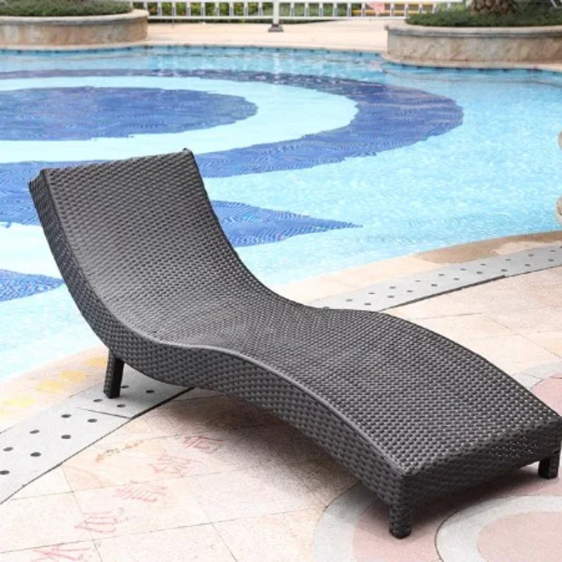 

Courtyard Beach Chairs Outdoor Loungers Beach Chair Swimming Pool Villa Leisure Courtyard Chaise Lounges Design Furniture