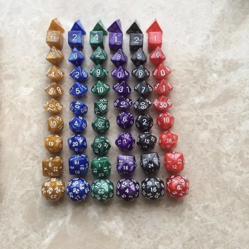 10Pcs/set Multi Sided Dice 4 To 30 Sided Multi Sided Digital Color Dice Board Game Accessories