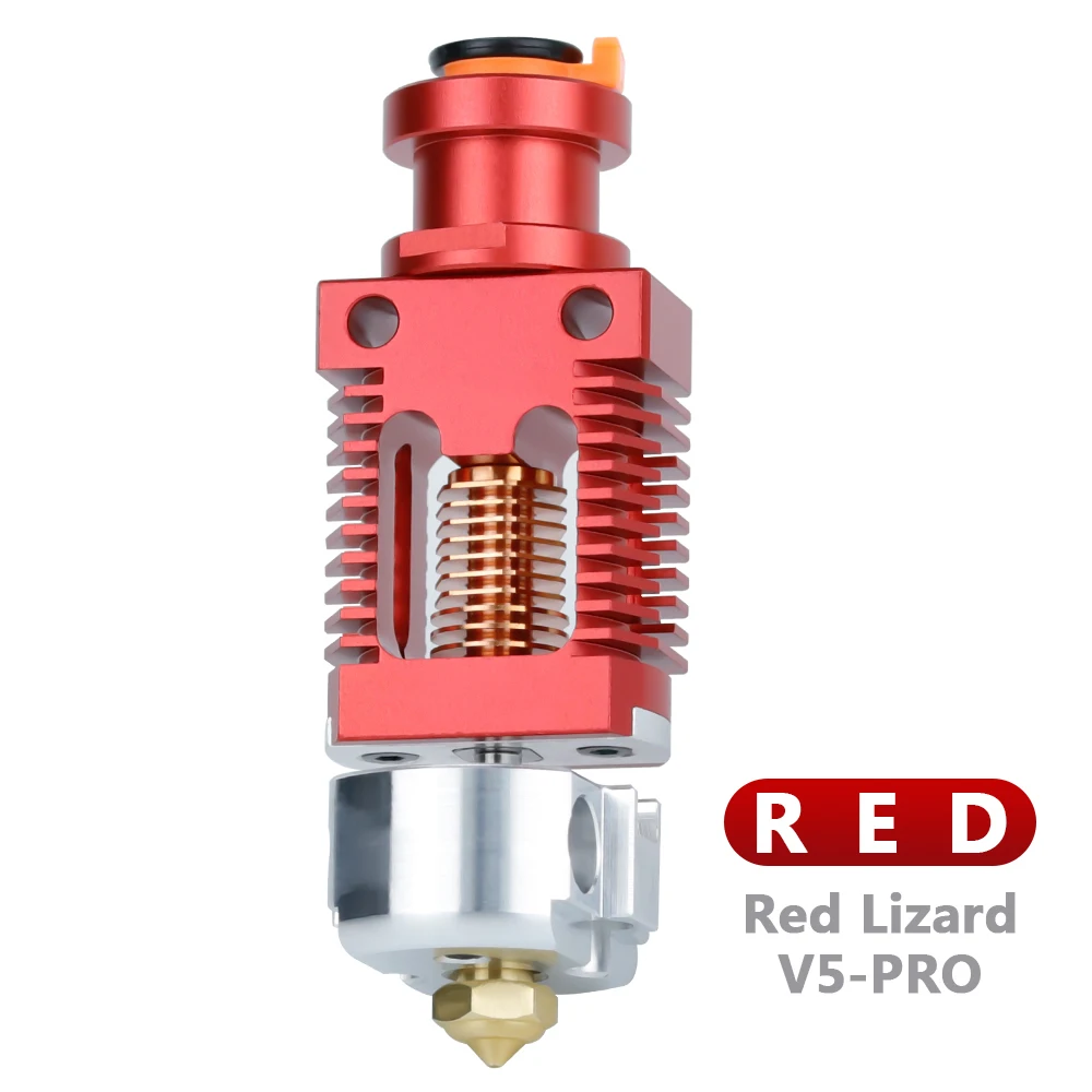 3D Printer Hotend Red Lizard V5 Pro V6 Hotend Assembled Bi-Metal HeatBreak Copper Hotend for Ender 3 Ender-3 V2 CR10 CR10S