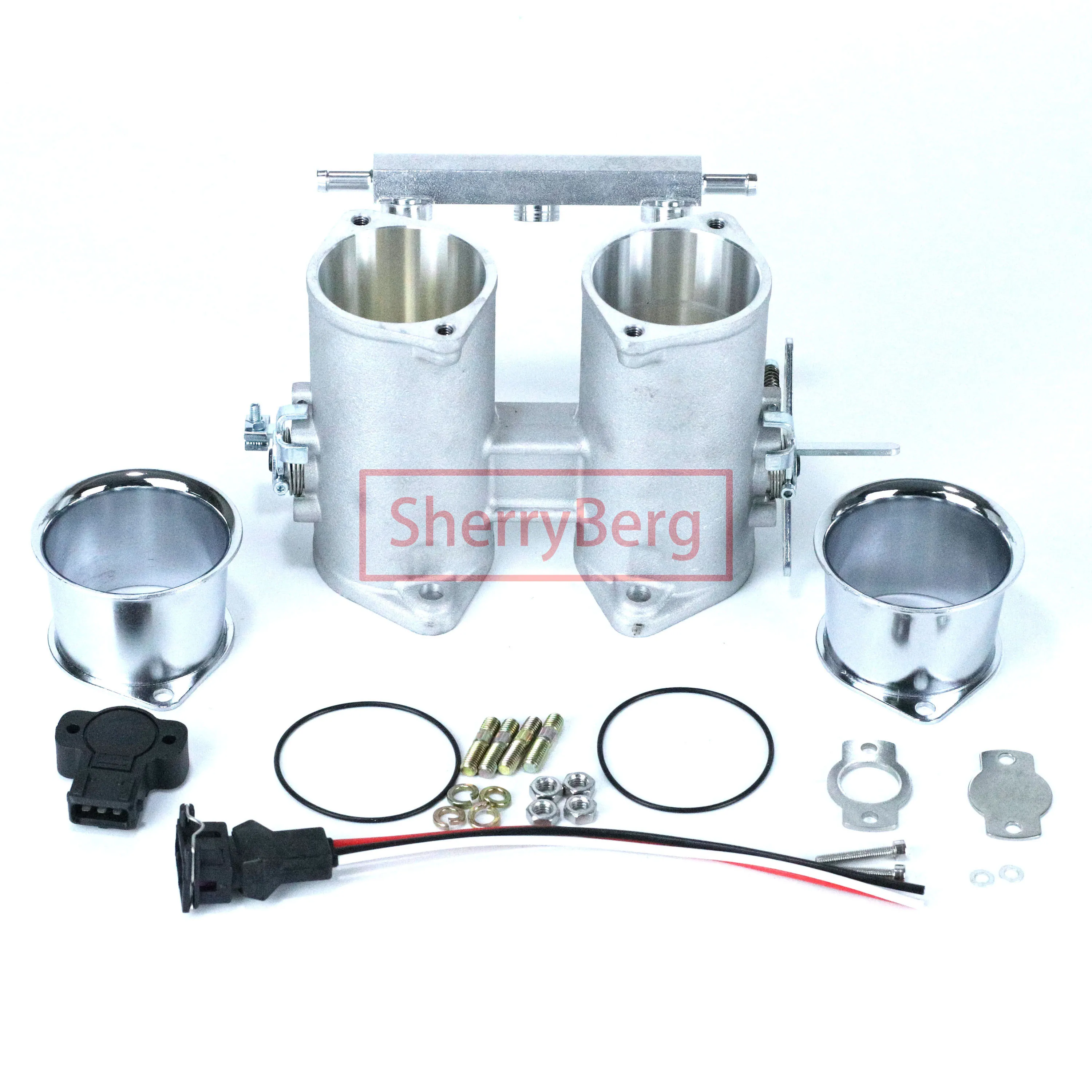 

SherryBerg TBS 55dcoe 55 Dcoe Twin 55mm DCOE Throttle Bodies With TPS Air Horn for Weber/EMPI/FAJS/Dellorto/Solex DCOE/DHLA Carb