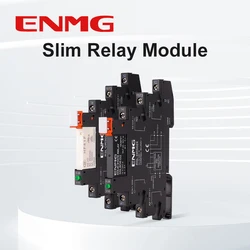 ENMG Ultra Slim Intermediate Relay 5v 12v 24v Hongfa HF41F-24-ZS DC AC Slim Chip Terminal Solid State Module Set 24V6Adc NPN PNP