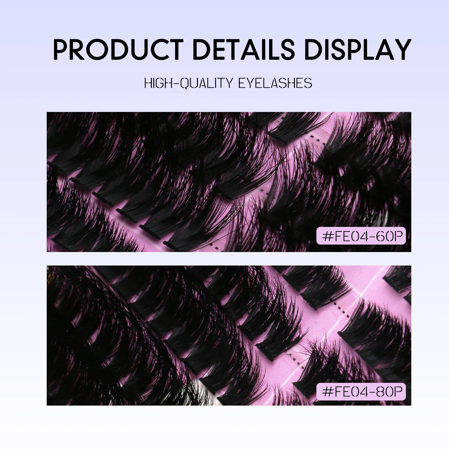 그로이니아 클러스터 래쉬 키트 풍성한 개별 속눈썹 볼륨 믹스 트레이 인조 밍크 속눈썹 연장 메이크업