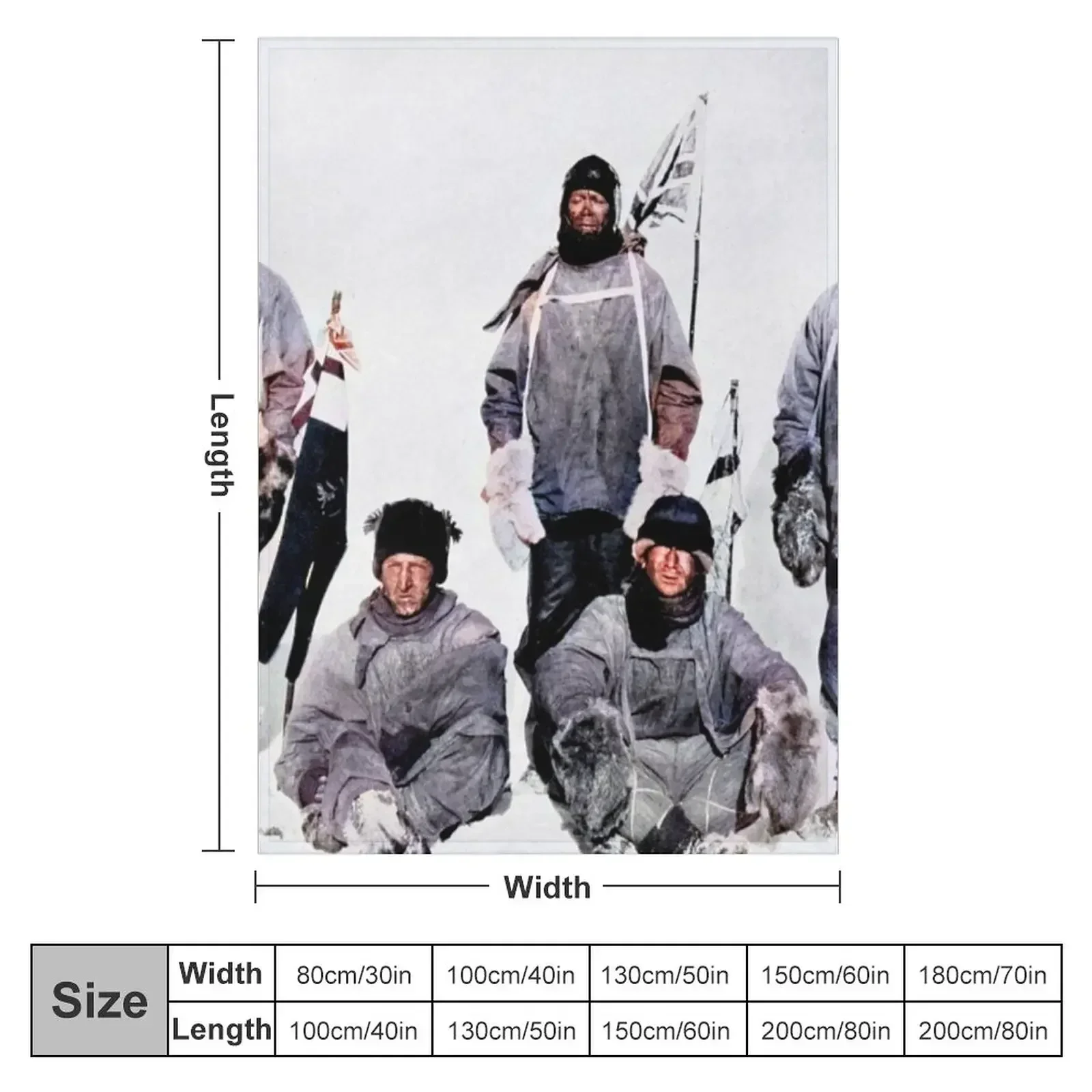 Scott's party at the South Pole 1912, Throw Blanket couch cozy soft plush fuzzy picnic outdoor blanket