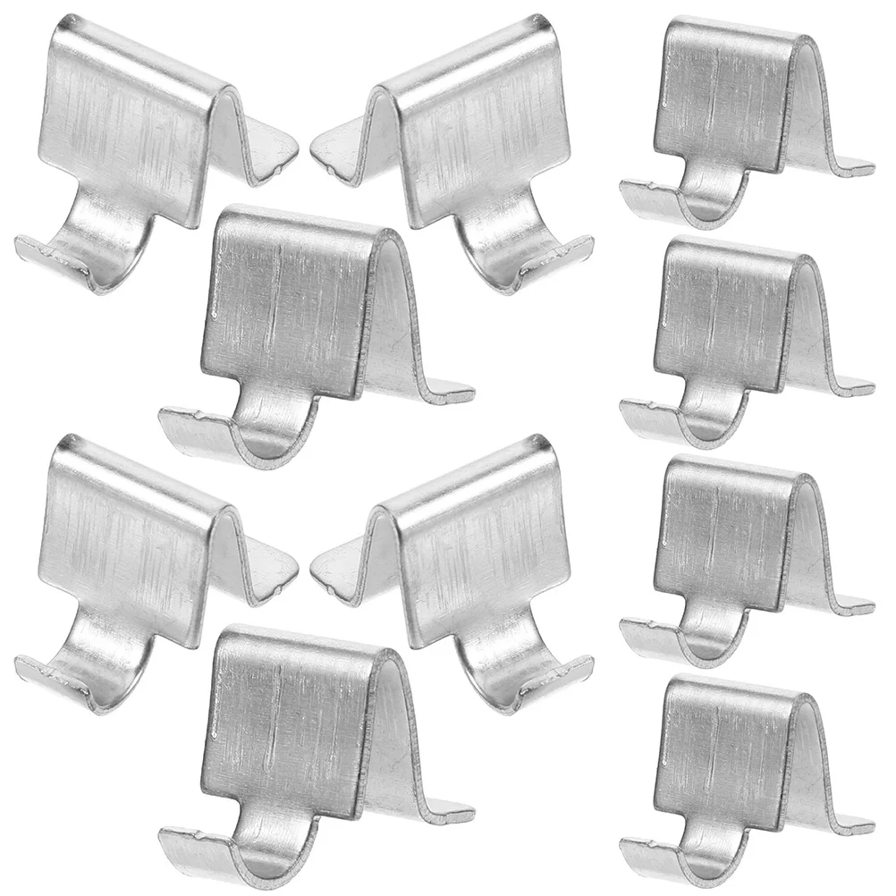 

10pcs Shelf Clips Metal Shelving Silver 8mm Thick S Hook Cabinet Accessories Partition Support HardwareBracket