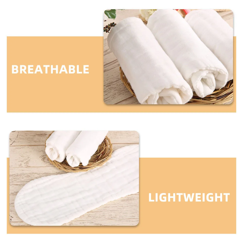 12 قطعة بطانات حفاضات الطفل القماش الشاش تنفس الشاش لينة مناشف الوليد طفل قابلة لإعادة الاستخدام المناشف مناشف أطفال لحديثي الولادة #6