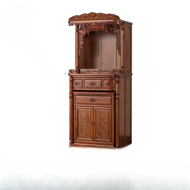 Shrine God of Wealth Cabinet Home Buddha Cabinet Altar Buddha Shrine Buddhist Hall Guanyin Table Fairy Altar Cabinet